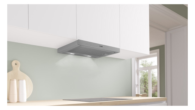 Dunstabzugshaube Flschirm 600mm si A LED 62dB 405cbm/h Ø120-150mm 4st Abl/Uml
