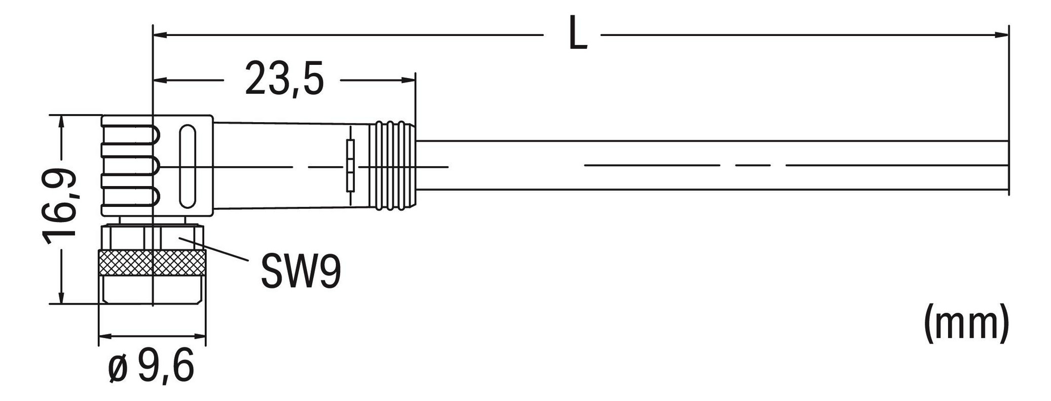 Sensor-Aktorkabel 3p 10m Serie 756 M8 Female abgew fr.Ende Polyurethan (PUR)