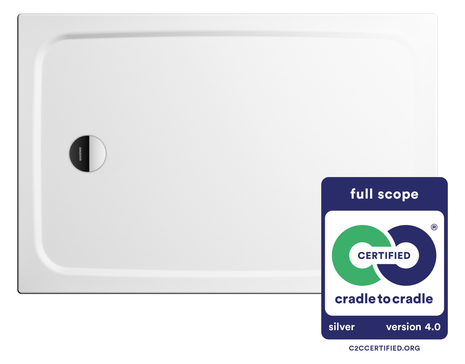 Kaldewei Duschwanne CAYONOPLAN 2261-1 75x120x1,8cm, weiß