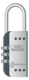 Bild Vorhangschloss Combi 72 25 SB Zahlencode,verschiedenschließend - BURG WÄCHTER-0