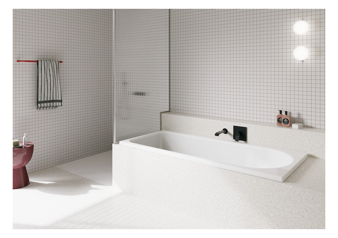 Badewanne BetteOcean 8850 160x70x45cm, Fußende rechts, Überlauf hinten, Antirutsch Sense, weiß