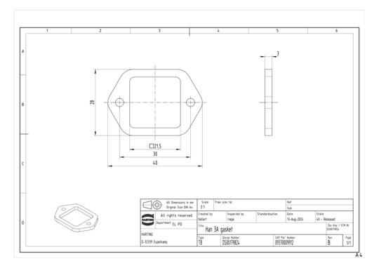 HART FLANSCHGUMMIDICHTUNG HA 09370009912 