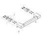 hansgrohe Haltestange AddStoris Länge 348mm, Wandmontage, Metall, mattschwarz
