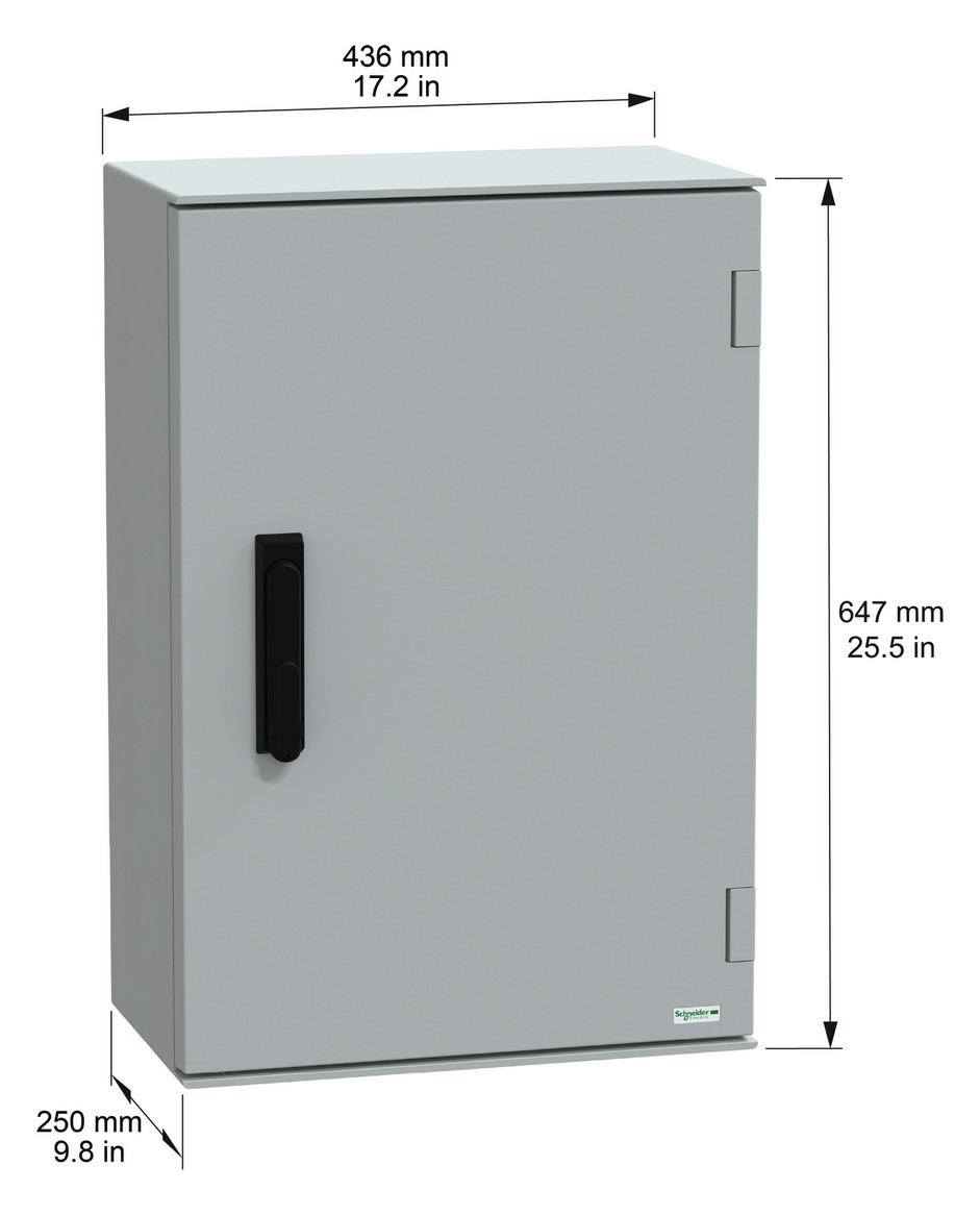 Wandschrank GFK IP55 B435xH645xT250mm unbeh