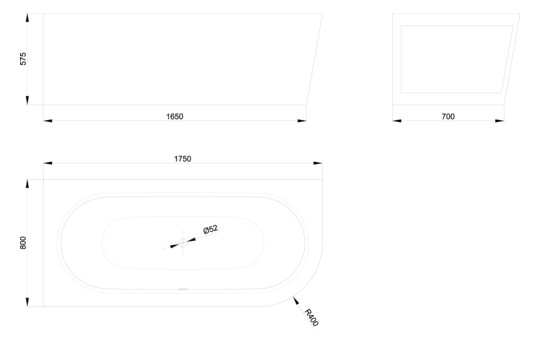 Badewanne BetteStarlet IV Silhouette-6660 manhattan, 175x80x42cm, mit Schürze