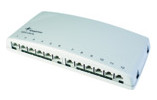 Patchpanel 12Ports MPD12-HS K Cat6A Wandmont Schirm RAL7035 118x255x37mm