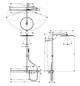 hansgrohe Showerpipe Axor mit Thermostat 800, Kopfbrause 350mm, 1jet, brushed red gold