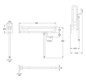 Normbau Stützklappgriff Nylon Care 800mm, 900 mm, Bodenstütze, Papierrollenhalter, schwarz