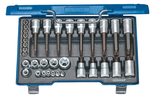 GEDORE-Torx-Einsatz-Satz 19TX-20, 1/2-Antrieb - T8-T60 +...