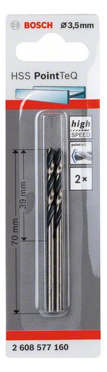 Metallbohrer Ø3,5mm zyl.Steckachse Edst f.Edelstahl f.Stahl