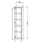 Duravit Hochschrank Brioso 42x24x177cm, Tür links, chrom/Graphit matt