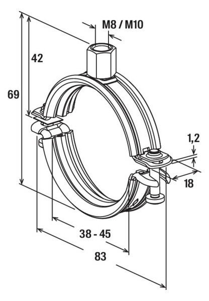 Bild Universalrohrschelle FRS-L 38-45 fischer-3