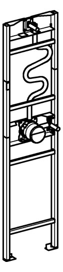 GROHE Dusch-Element Rapido BH 222-240 cm, mit Handbrause, Kopfbrause, für Vorwandinstallation oder Trockenbau