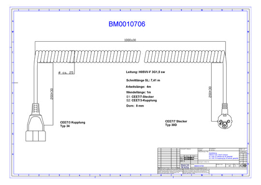 Bachmann Spiralleitung H05VV-F BM0010706 