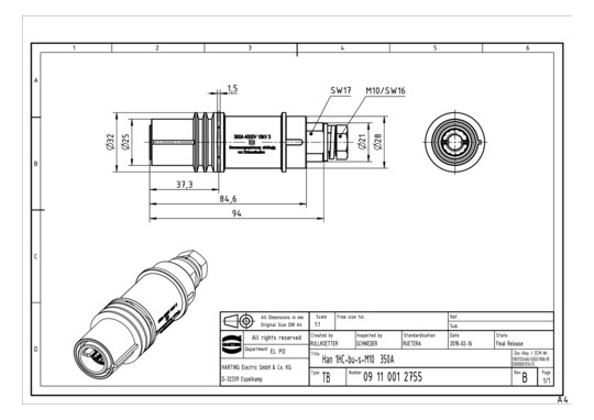 HART Han 1HC-bu-s-M10 350A   09110012755 