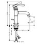 hansgrohe Waschtisch-Einhebelmischer 100 Axor Montreux Ausladung 142mm, mit Zugstangen-Ablaufgarnitur, brushed red gold