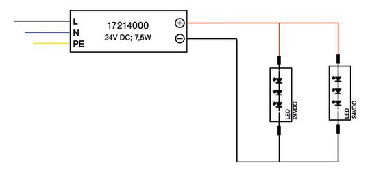 LED-Trafo 1-7,2W 24V IP20 Kstgeh stat 68x35x21mm