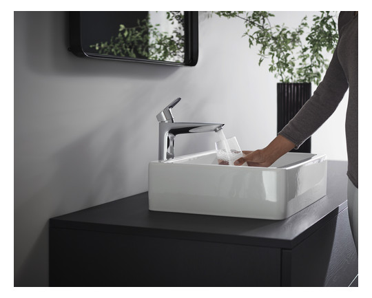 hansgrohe Waschtisch-Einhebelmischer 190 Logis mit Zugstangen-Ablaufgarnitur, chrom