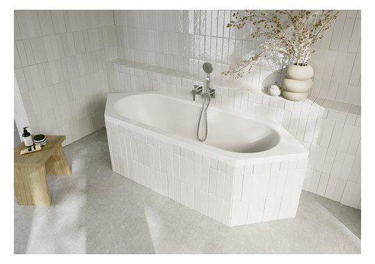 6-Eck-Badewanne BetteStarlet 2040 188x70x42cm, edelweiß