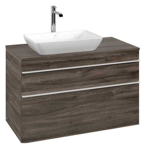 V&B Waschtisch-Unterschrank Venticello 95,7x60,6x50,2cm, Waschtisch links, Griff White, stone oak