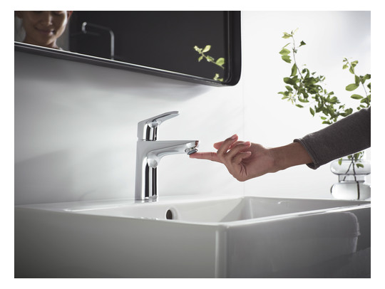 hansgrohe Waschtisch-Einhebelmischer 100 Focus mit Zugstangen-Ablaufgarnitur, chrom