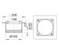 Dallmer Aufsatzrahmen PVC 15 Serie 15 150 x 150 mm, mit Gewindeeinsätzen