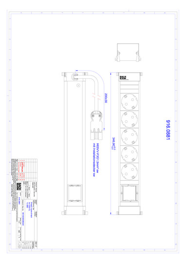 Bachmann POWER FRAME 5xCEE7/3   916.0881 
