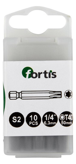 fortis-Bits für Torx-Schrauben, S2-Stahl - T40x50mm...