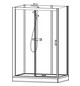 Roth Komplettdusche Vinata Spirit Eck 1560 x 777 x 2160 mm, ESG Rückwände anthrazit, ESG Schiebetür Flowdekor