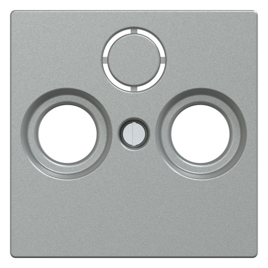 Zentralplatte Sat/TV/Radi System M alu Schraubbef 3f