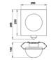 Wandanbauleuchte 75W HV edst IP44 E27 BWM 150x230x275mm