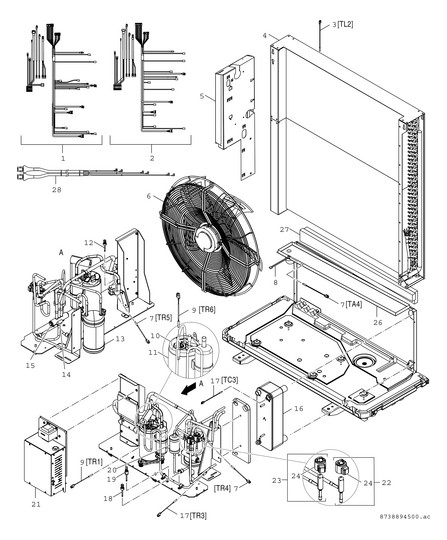BOSCH Luft-Wasser-Wärmepumpe Compress 7000i CS7000iAW 13 IRM-T, 11 kW, 190 l Speicher