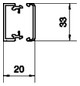 Leitungsführungskanal Kst 20x35x2000mm ver-ws LF-K unbeh RAL9016