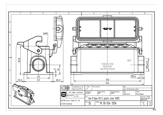 HART Sockelgehäuse M1x25     19300241256 
