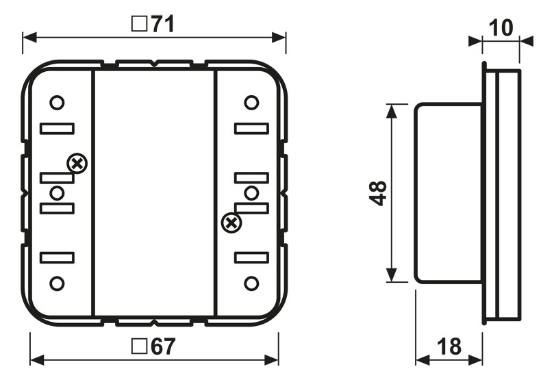 Tastsensor KNX CD UP perlmutt 3f 6pkt