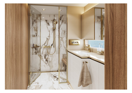 hansgrohe Zahnbecher AddStoris mit Glas, Wandmontage, Metall, polished gold optic