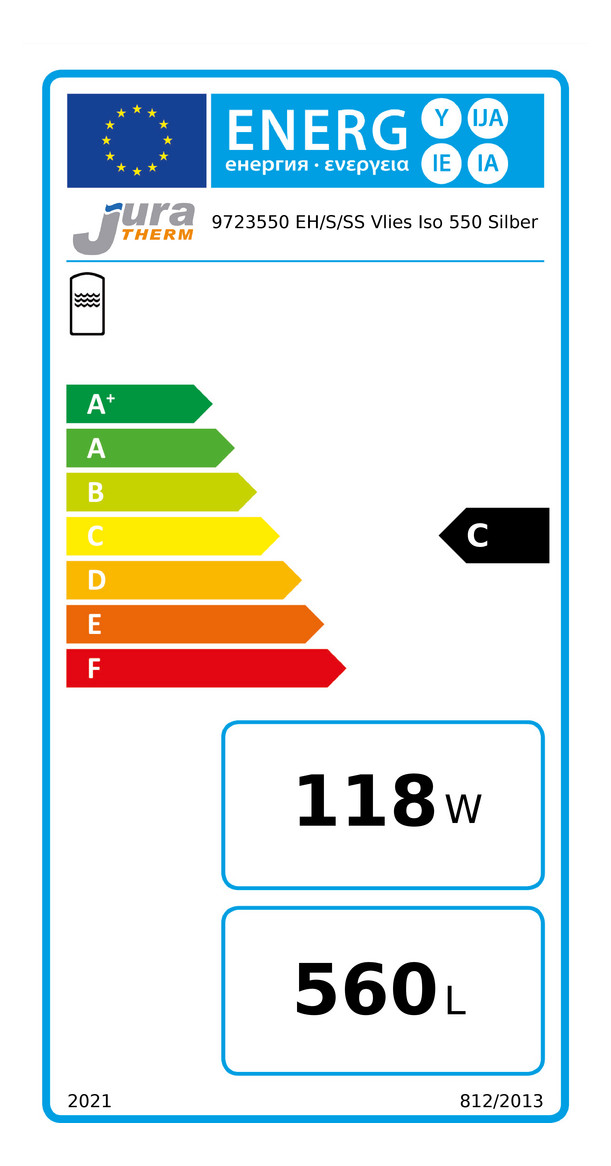 Juratherm Vlies-Isolierung Ecoline EH/EHS/EHSS 550, 100 mm, silber