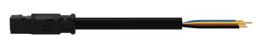 Systemverbindung 4p Serie 774 H05VV-F sw 1,5qmm 4x1,5qmm L8000mm Stecker fr.Ende