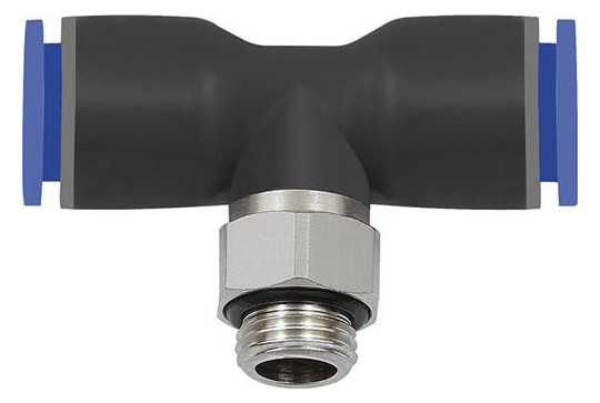 RIEGLER-T-Einschraubverschraubung Blaue Serie - G1/4, D6