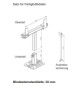 Wemefa Hubkonsole 8510 70 mm breit, für Fertigfußböden