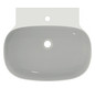 Ideal-Standard Waschtisch Linda-X 1 Hahnloch, ohne Überlauf, 60x50x13,5cm, geschliffen, weiß Ideal Plus