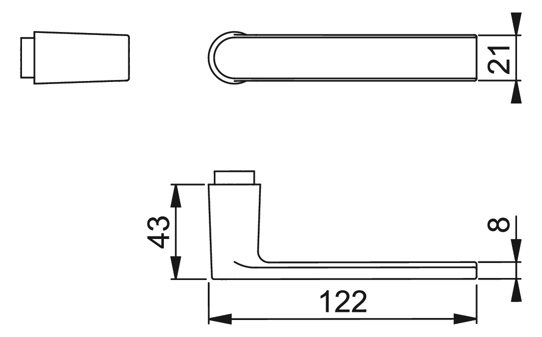 Bild HOPPE Drückerlochteil Los Angeles M1642, 8mm, DIN Links-Rechts, anthrazitfarben satiniert-Resista®-1