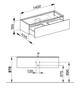 KEUCO Waschtischunterschrank Edition 11 Planning 140x35x53,5cm, 1 Frontauszug, Innenbeleuchtung, Strukturlack Weiß