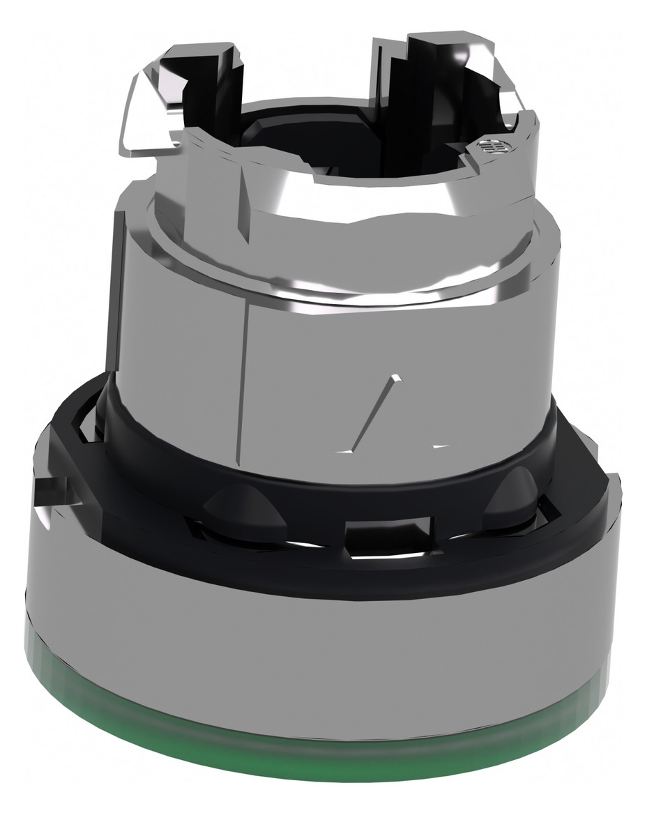 Drucktaster Front 1f gn bel.b Ø22,5mm rnd Geeignet für Beleuchtung IP66