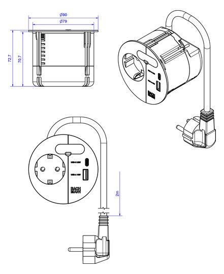 Bachmann LOOP IN CHARGE 1xCEE7/3 938.301 