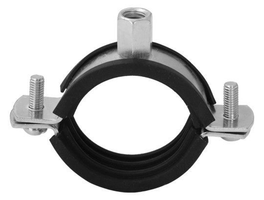 ASW Schraubrohrschelle Spannbereich 137-142 mm M 8/M 10, mit Schallschutzeinlage