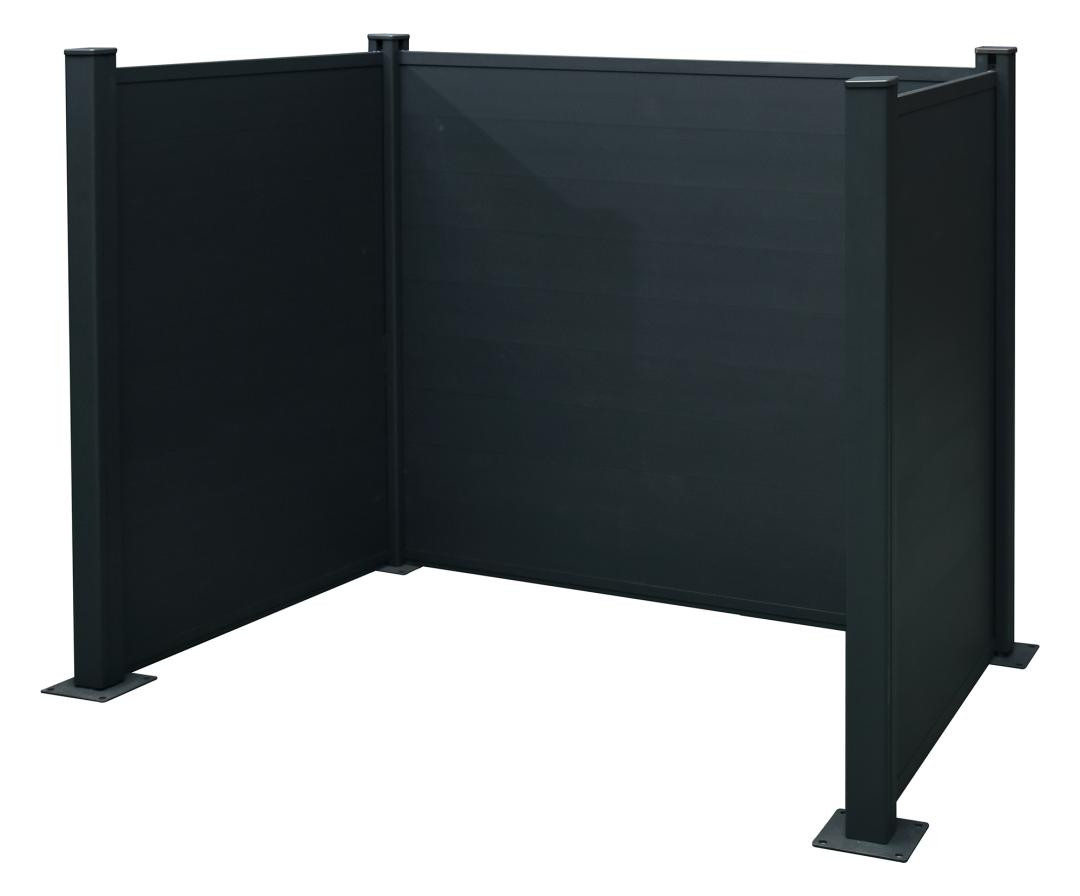 Bild Mülltonnen-EinfassungAlum inium 2 x 240 Liter150 x 115 x 122 cm rtikel - floraworld-0
