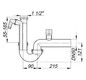 Dallmer Röhren-Siphon 100/1 SLR 1 1/2" x DN 50, mit Belüftungsventil