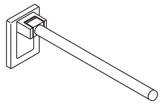 HEWI Stützklappgriff Mono System 800 K Ausladung 600 mm, Abdeckung reinweiß, anthrazitgrau