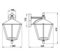 Wandanbauleuchte 75W HV ms IP44 E27 messing Ø260x415mm